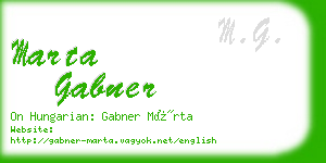 marta gabner business card